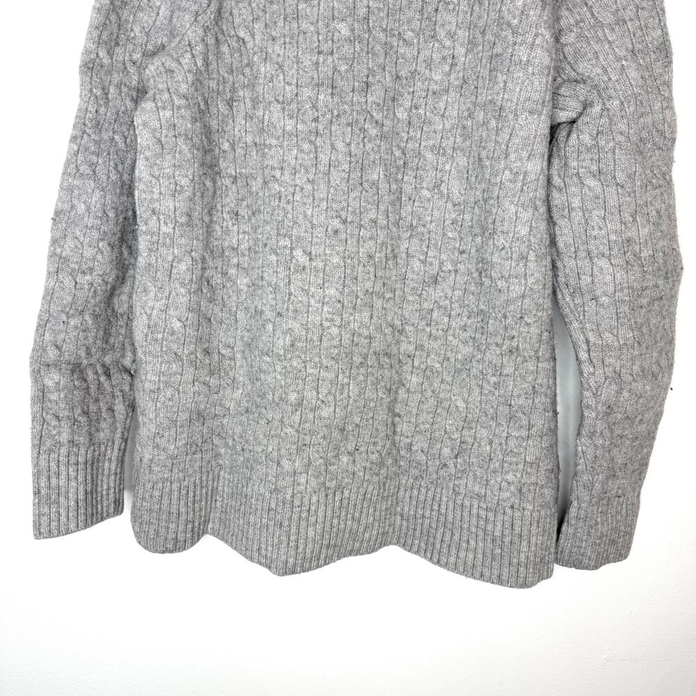 HATCH Merino Wool Ruffle Audrey Maternity SHRUNKEN Sweater In Gray Size XS - Picture 8 of 10
